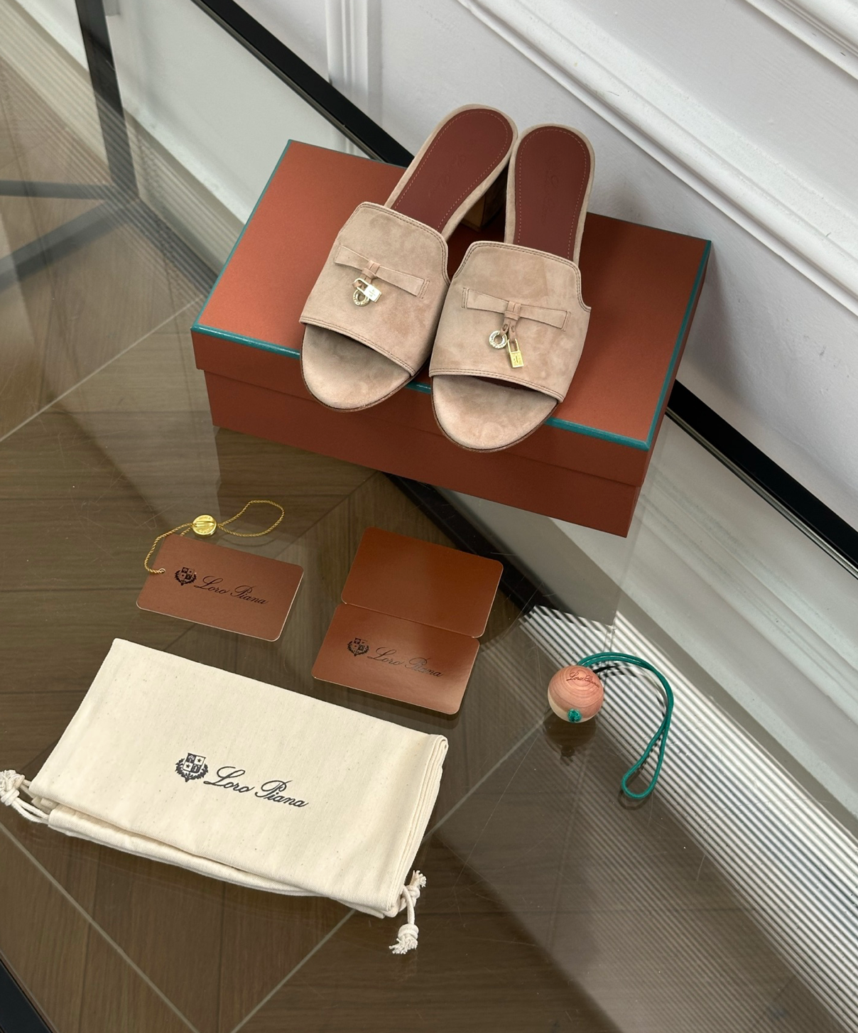 Summer Charms Sandal Warm Sandstone Suede Goatskin