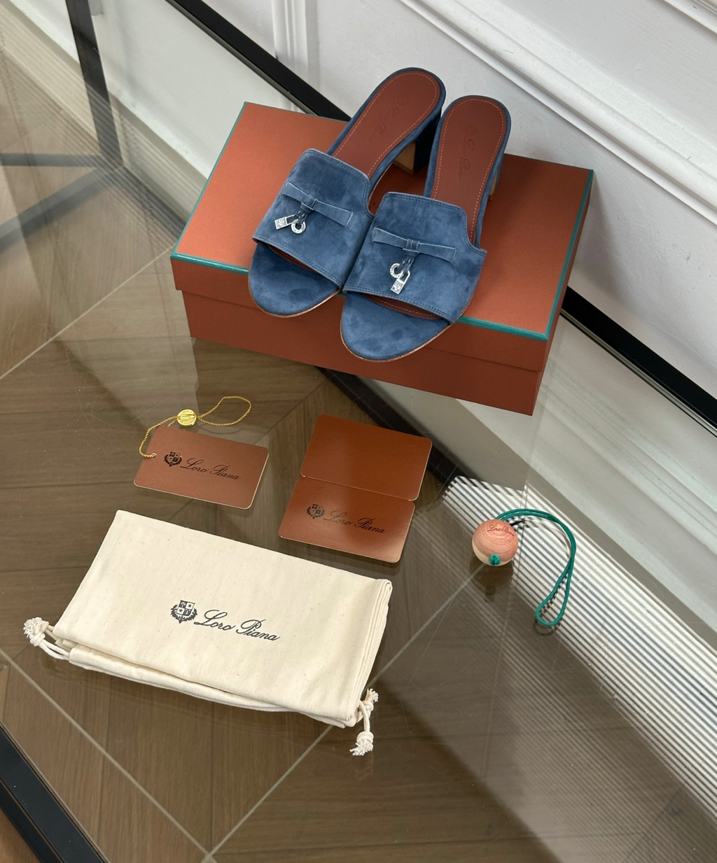 Summer Charms Sandal Blue Suede Goatskin