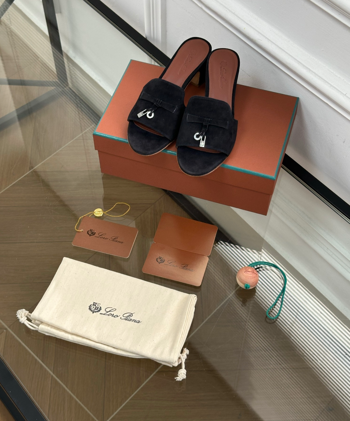 Summer Charms Sandal Black Suede Goatskin
