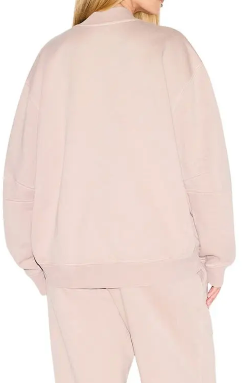 BOYFRIEND FLEECE OVERSIZED V NECK SET