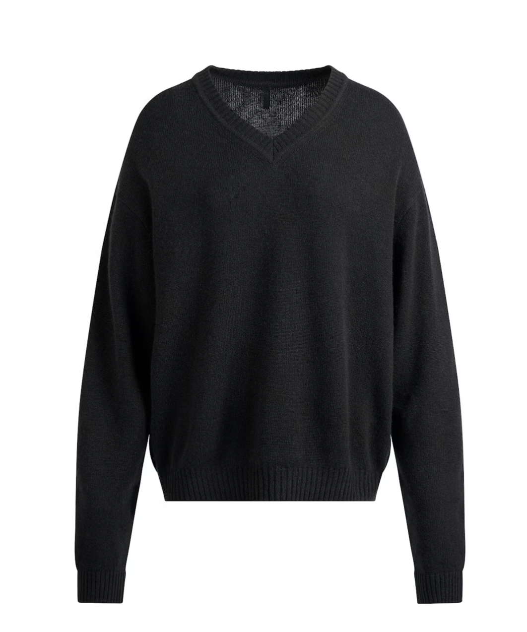WOOL CASHMERE OVERSIZED V NECK SWEATER/SHORT SET