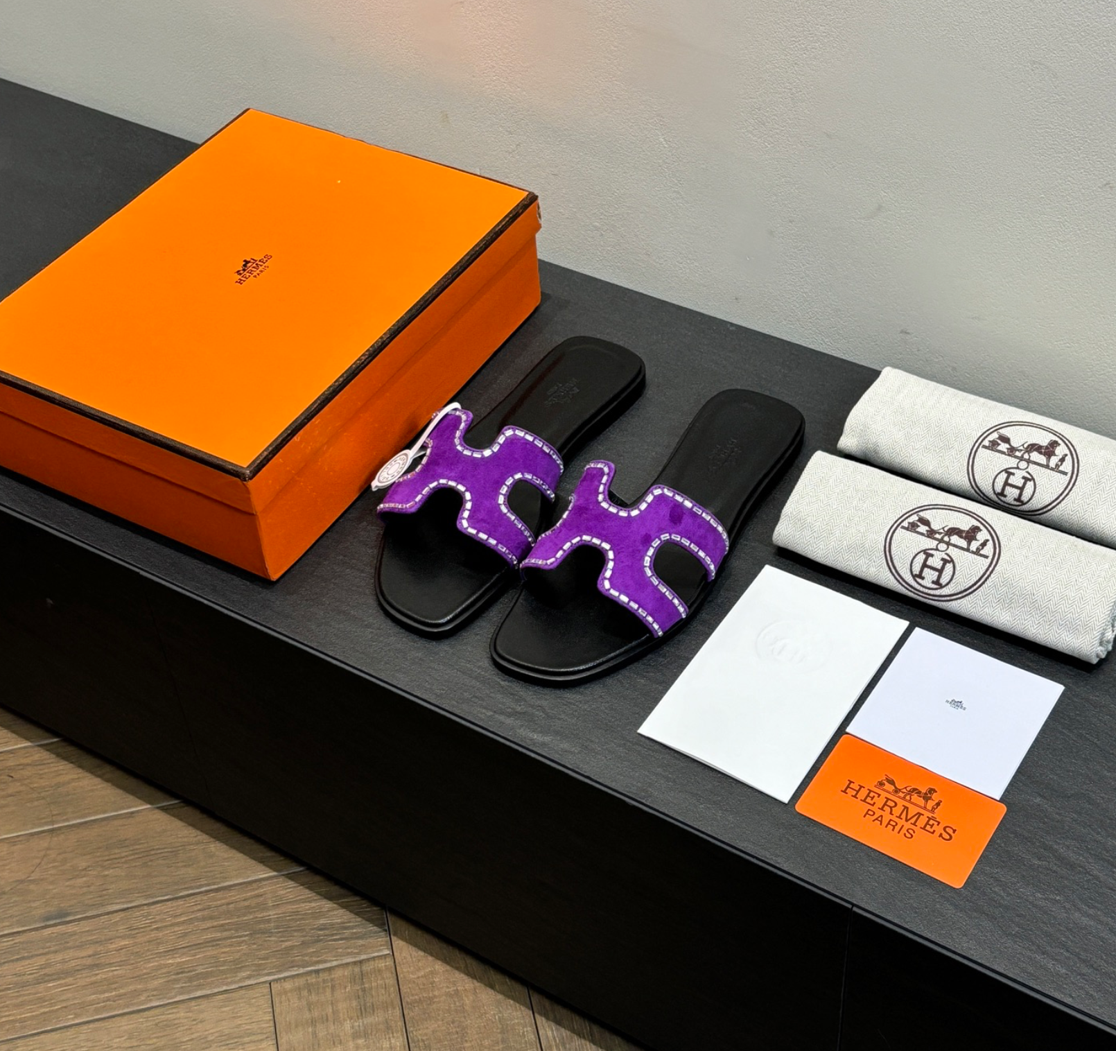 Hermès Oran Violet Majorette Sandal