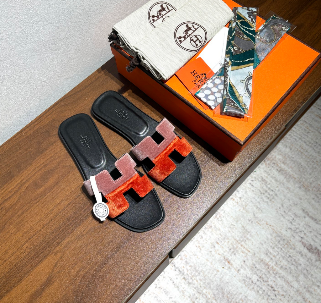 Hermès Oran Velvet Mix Sandal