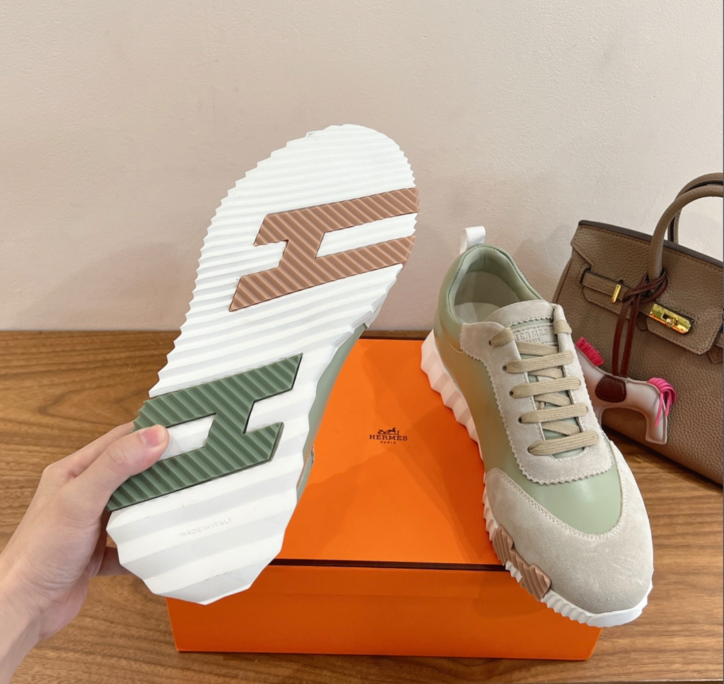 Hermès Bouncing Light Green Urban Sneaker