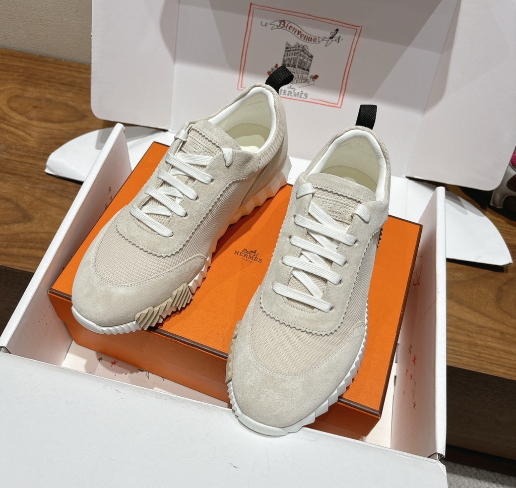 Hermès Bouncing White/Beige Sneaker