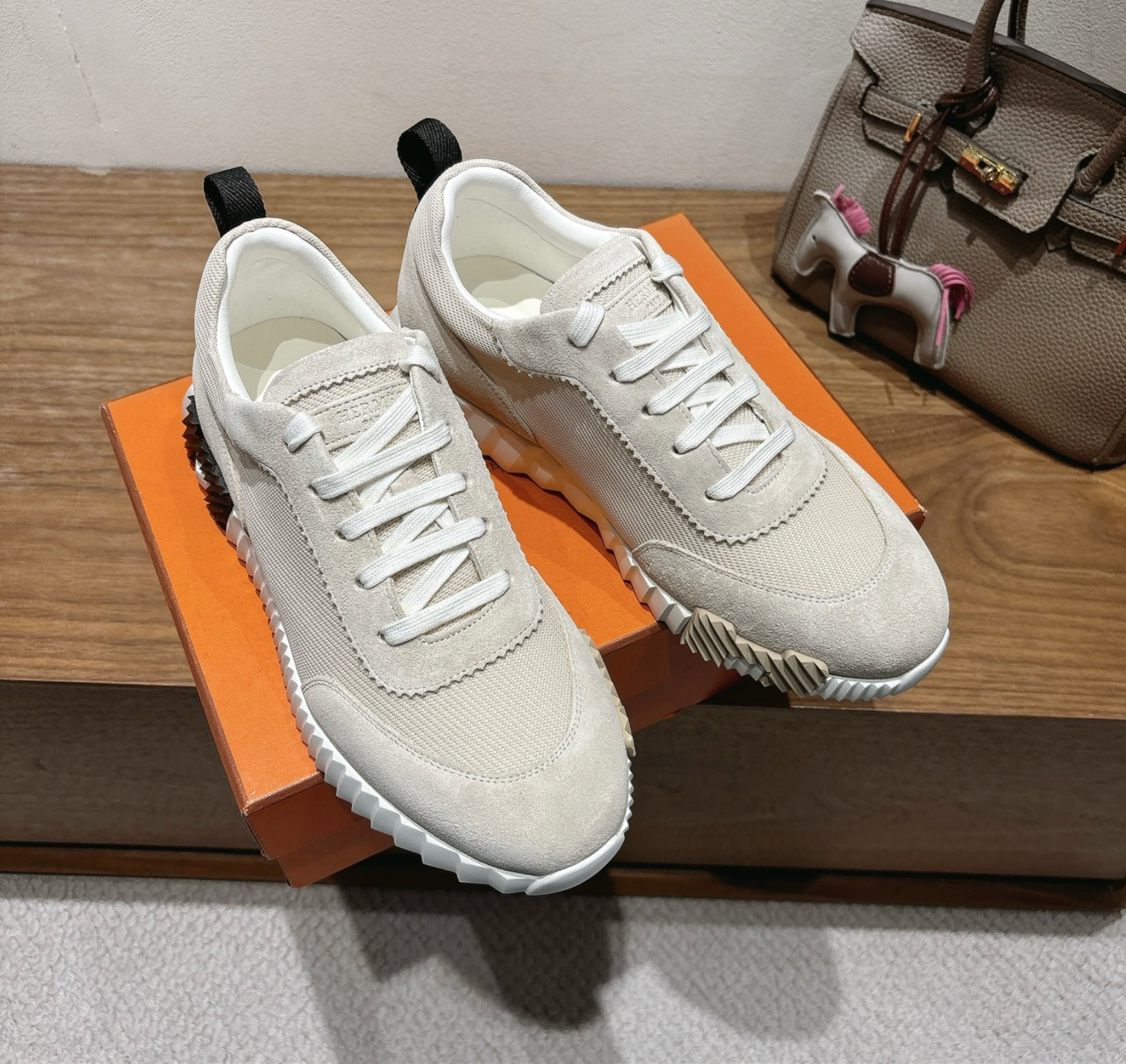 Hermès Bouncing White/Beige Sneaker