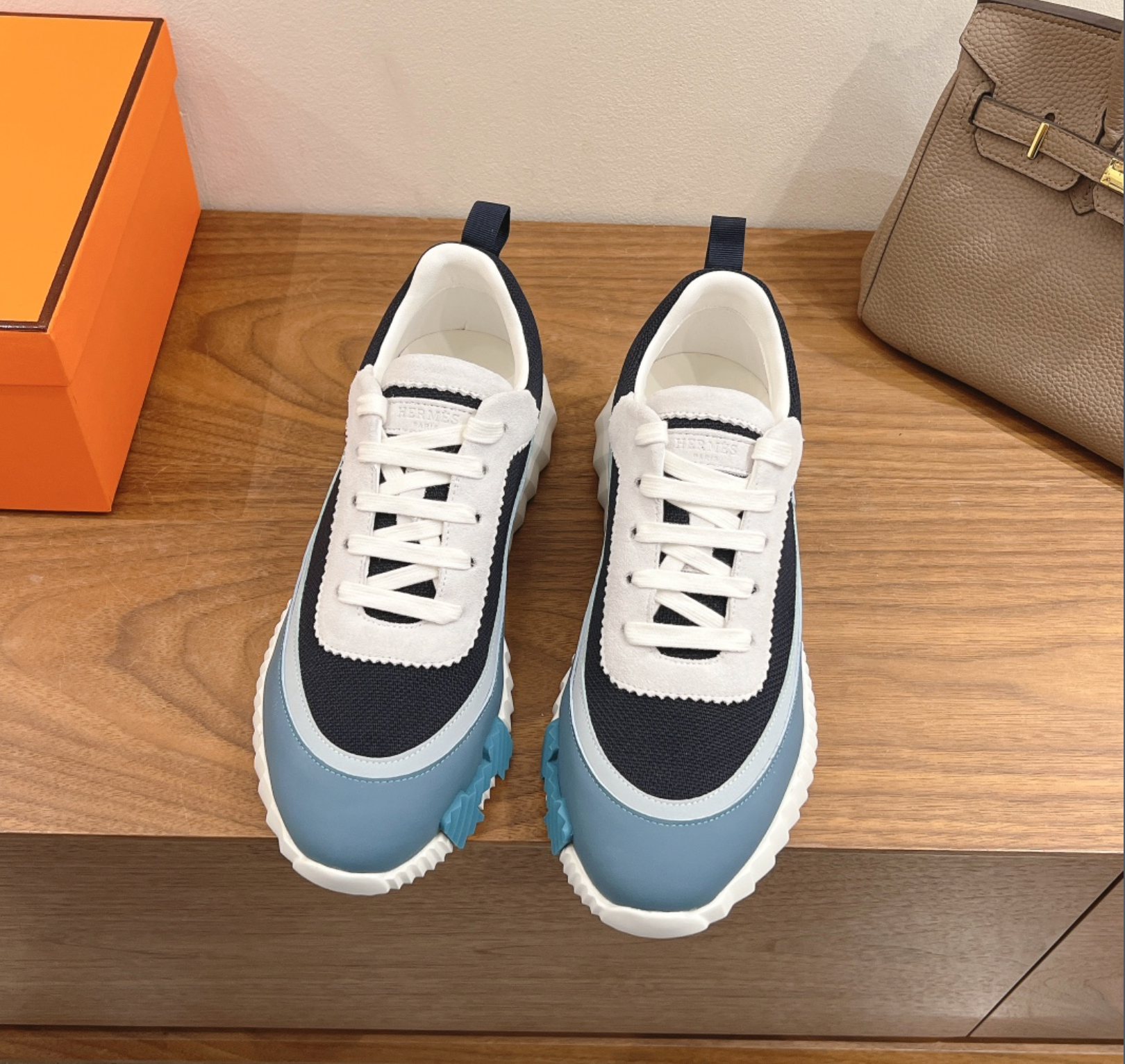 Hermès Paris Bouncing Light Blue Sneaker