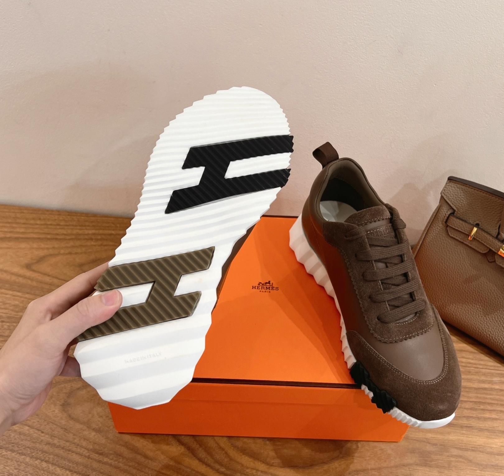 Hermès Bouncing Brown Sneaker