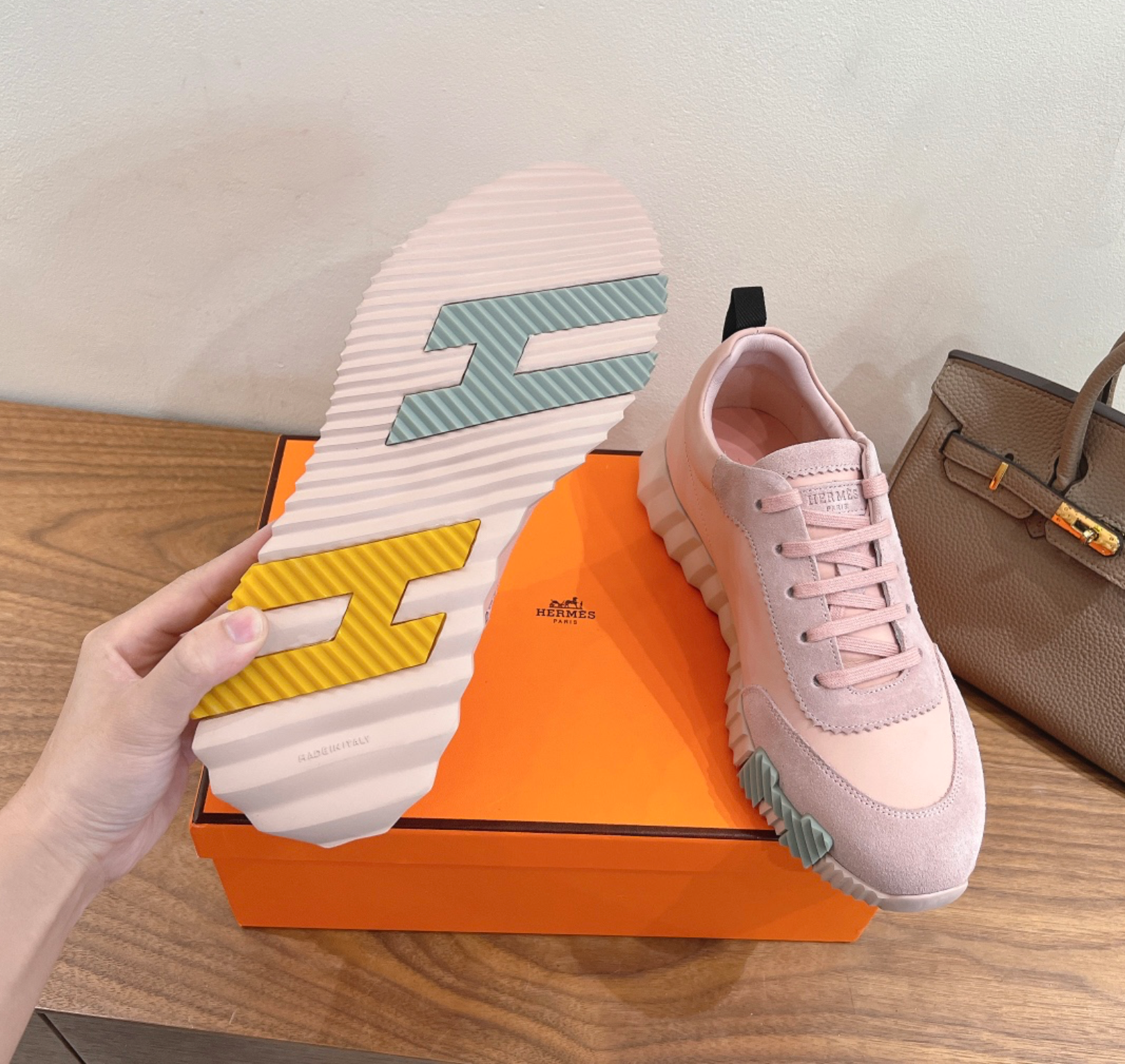 Hermès Bouncing Pink Sneaker
