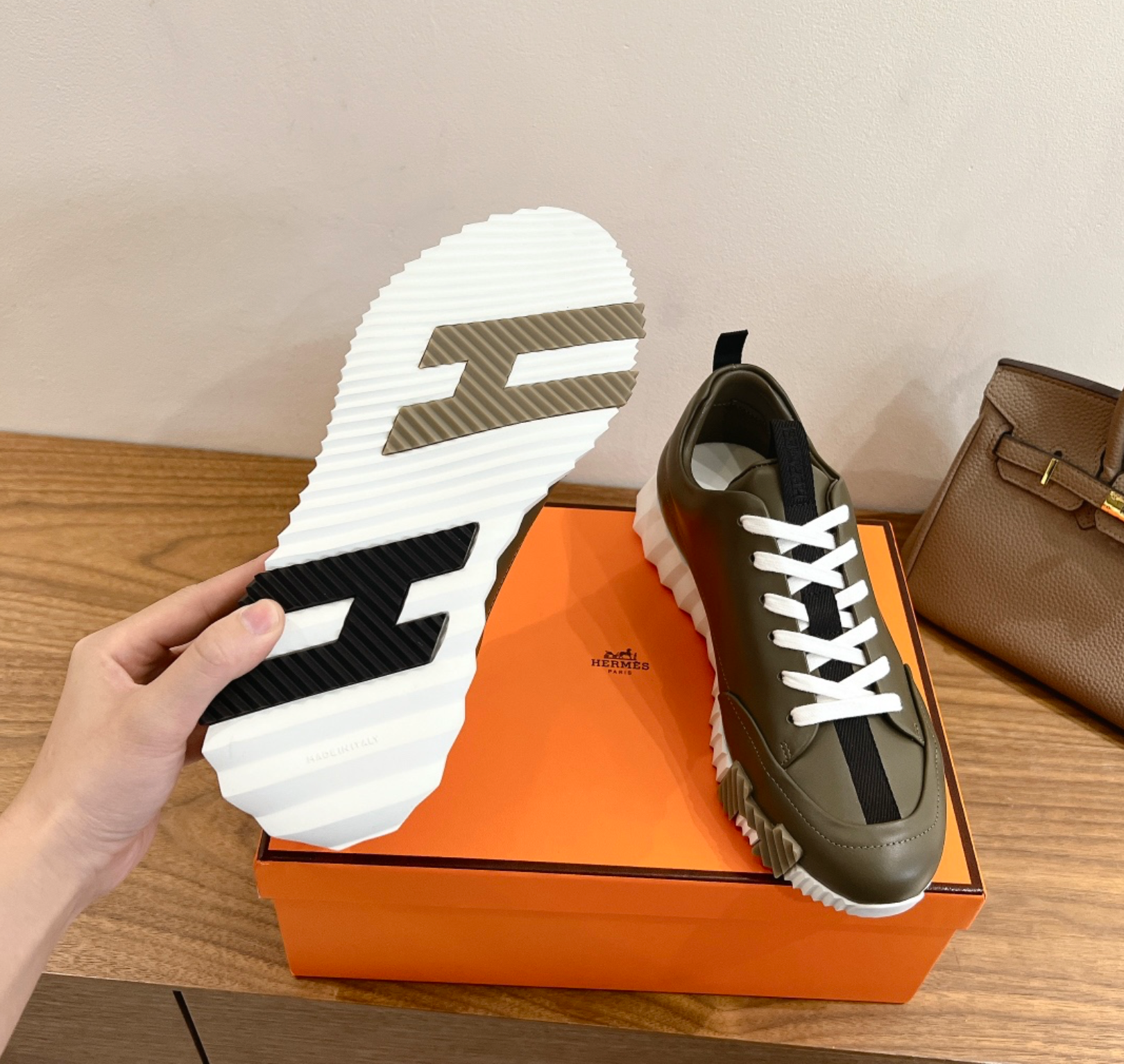 Hermès Jump Olive Sneaker