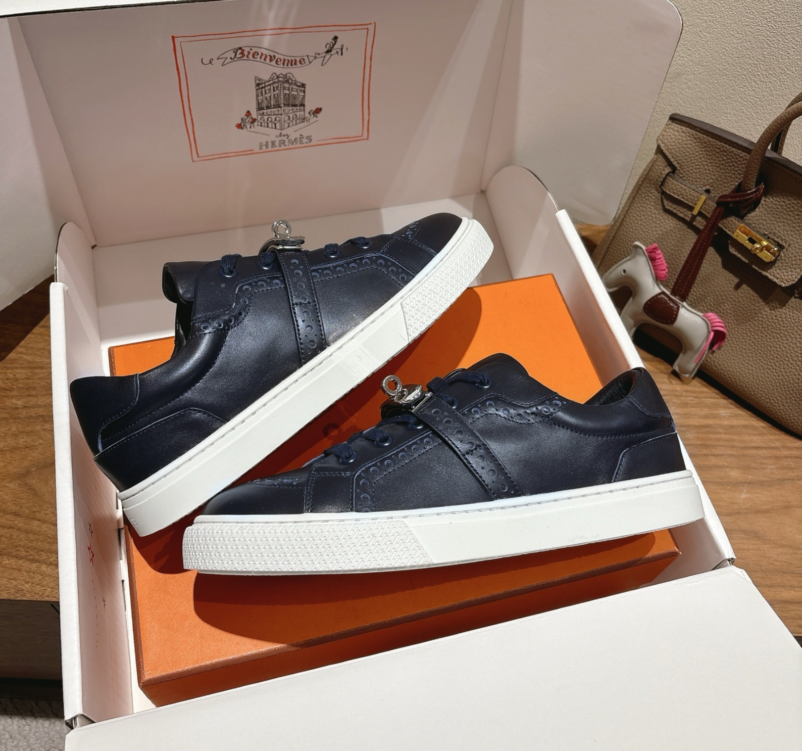 Hermès Day Navy Sneaker