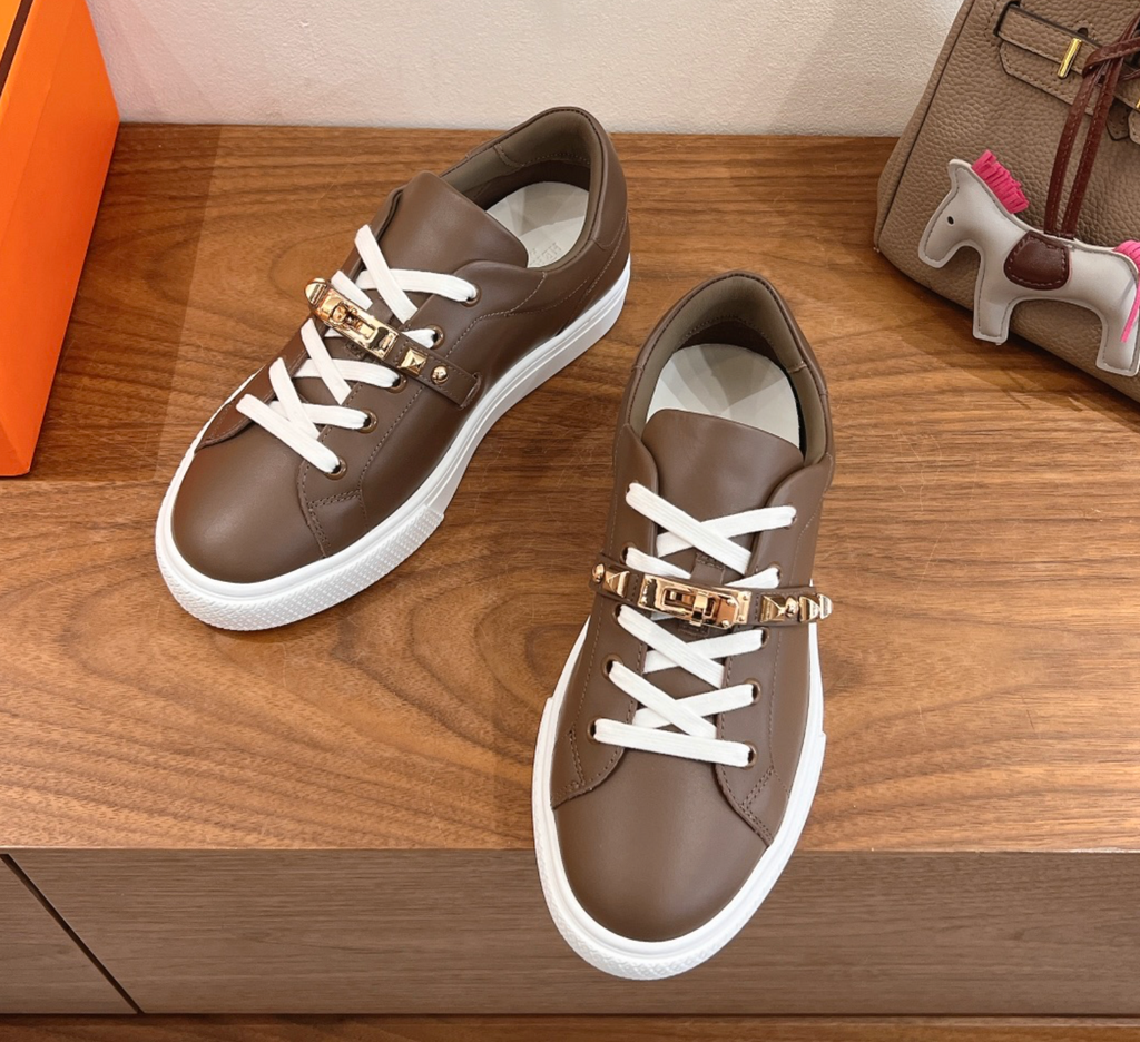 Hermès Day Medor Studs Brown Sneaker