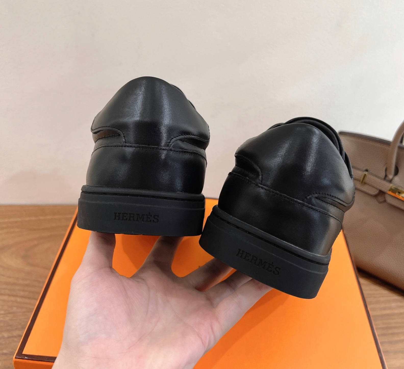Hermès Day Leather Black Sneaker