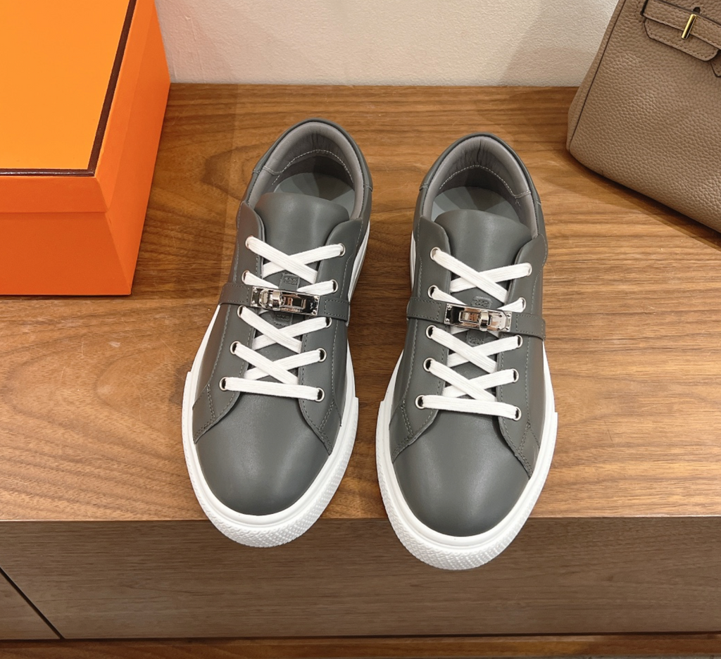 Hermès Day Leather Grey Sneaker