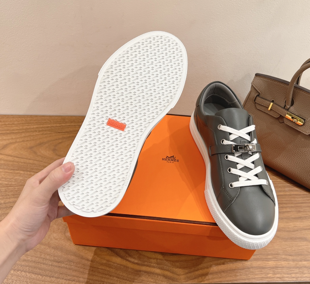 Hermès Day Leather Grey Sneaker