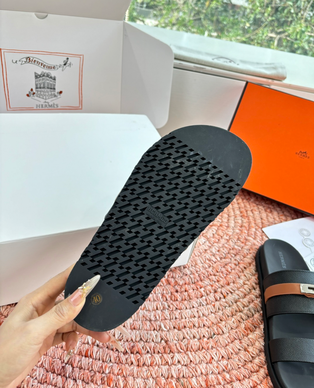 Hermès Jackson Black Sandal