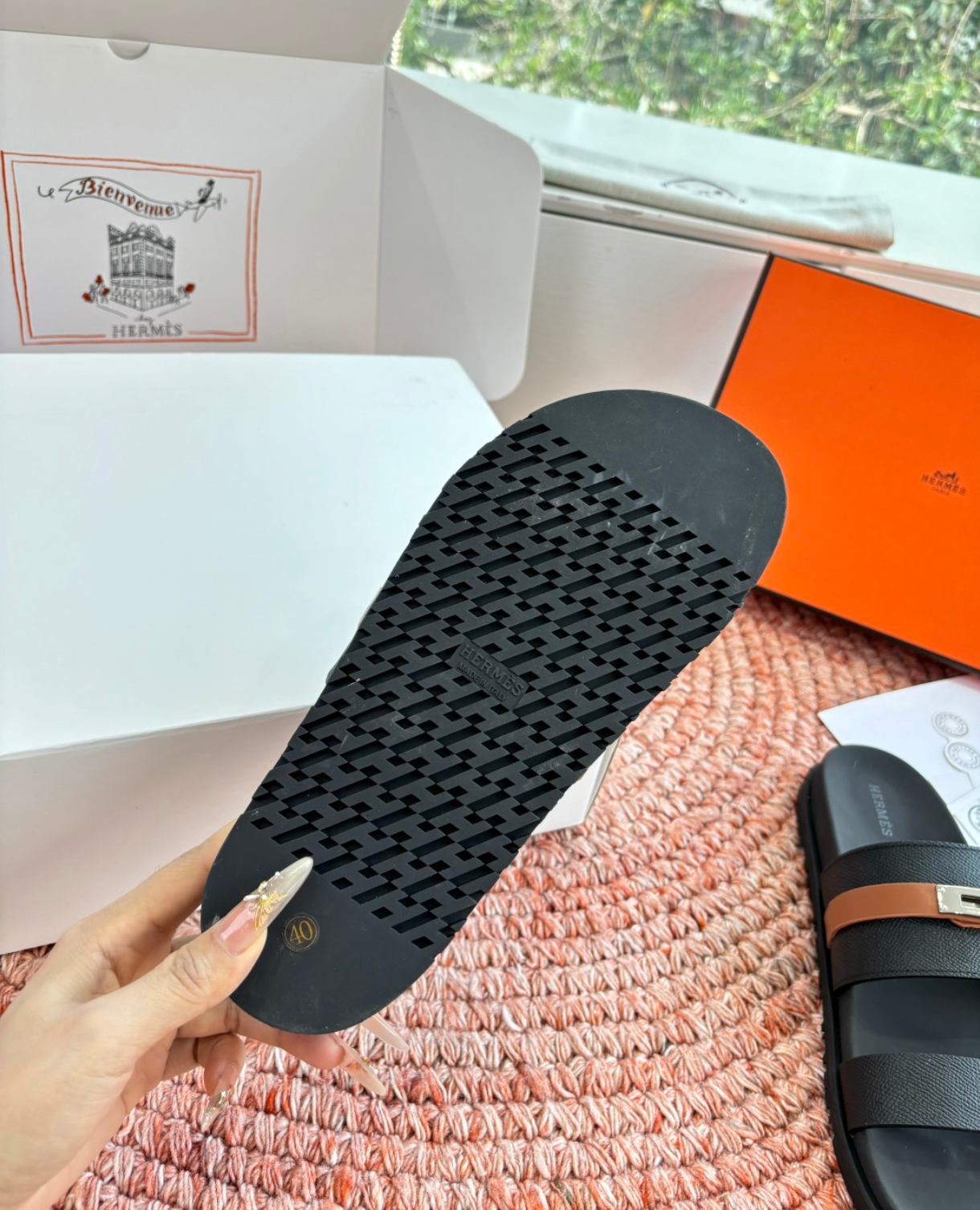 Hermès Jackson Black Sandal