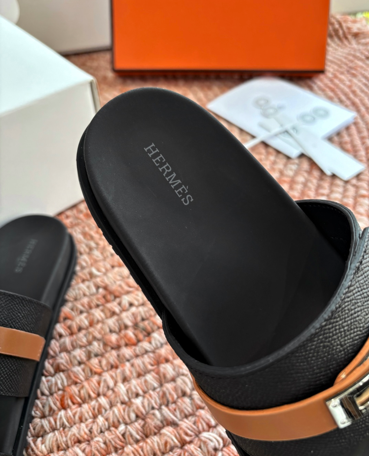 Hermès Jackson Black Sandal