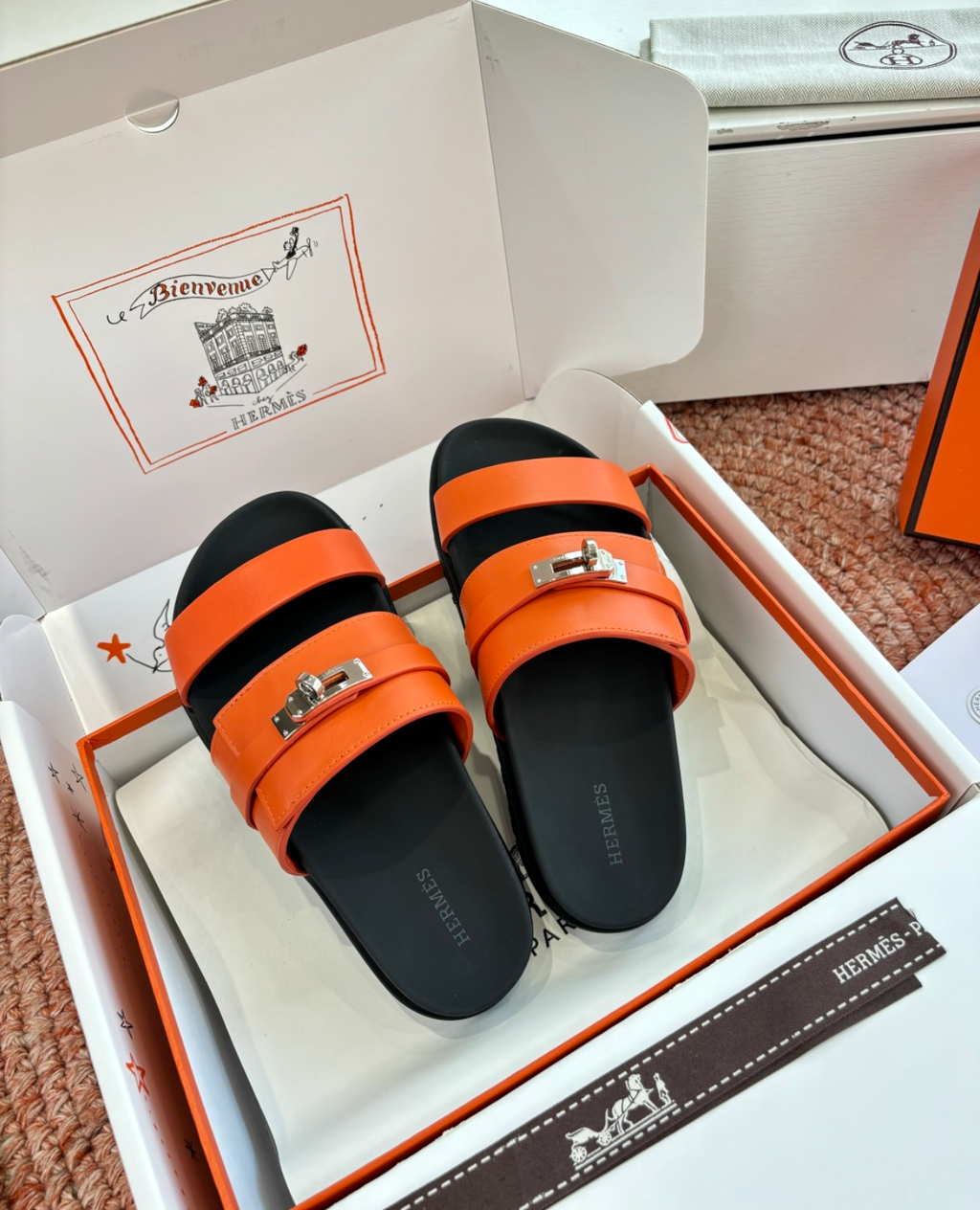 Hermès Jackson Orange Sandal
