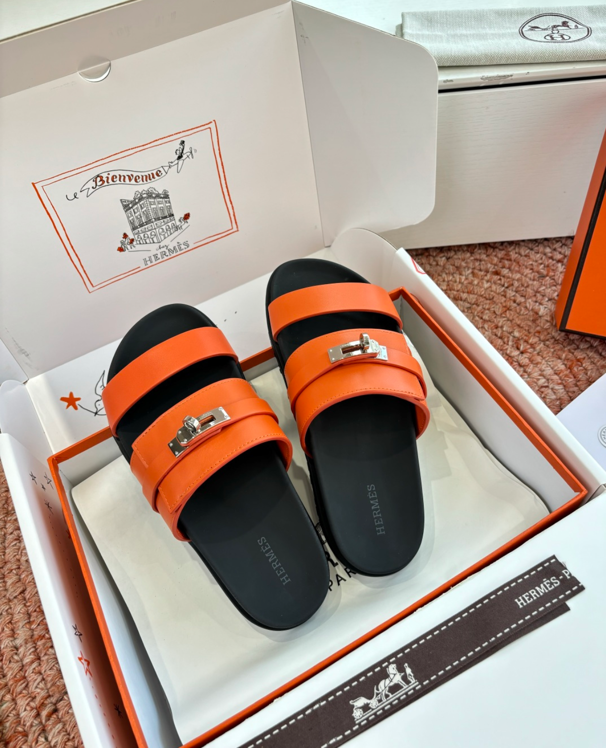 Hermès Jackson Orange Sandal