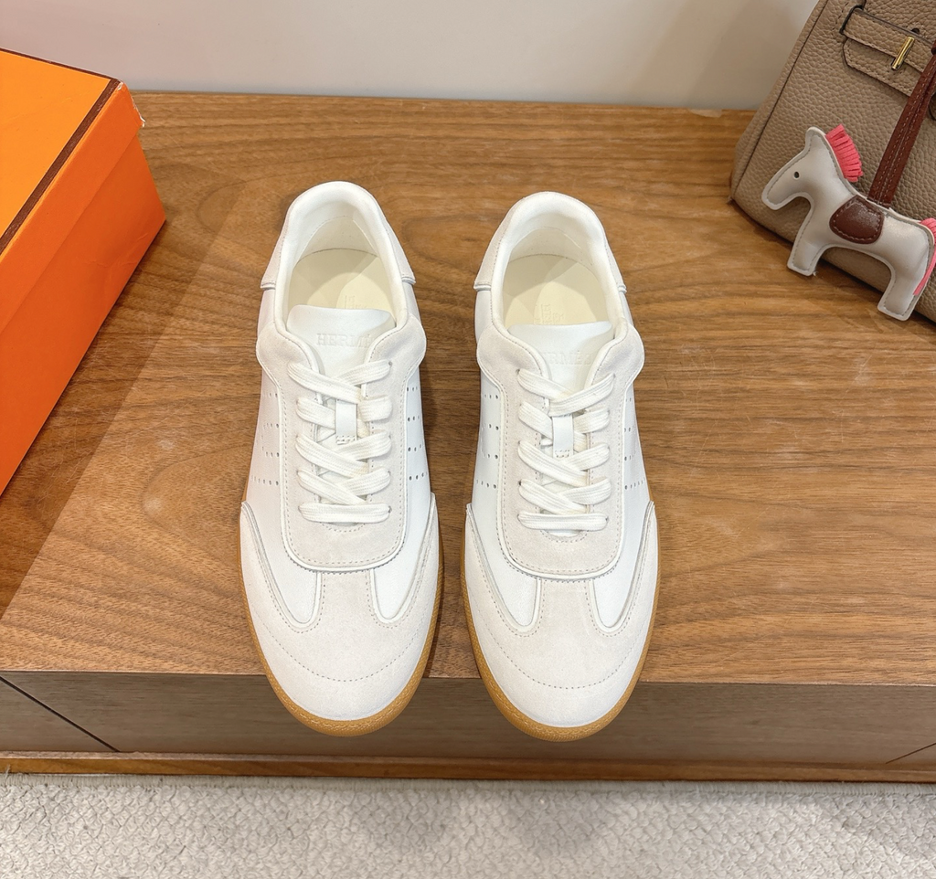 Hermès White/Grey Match Sneaker