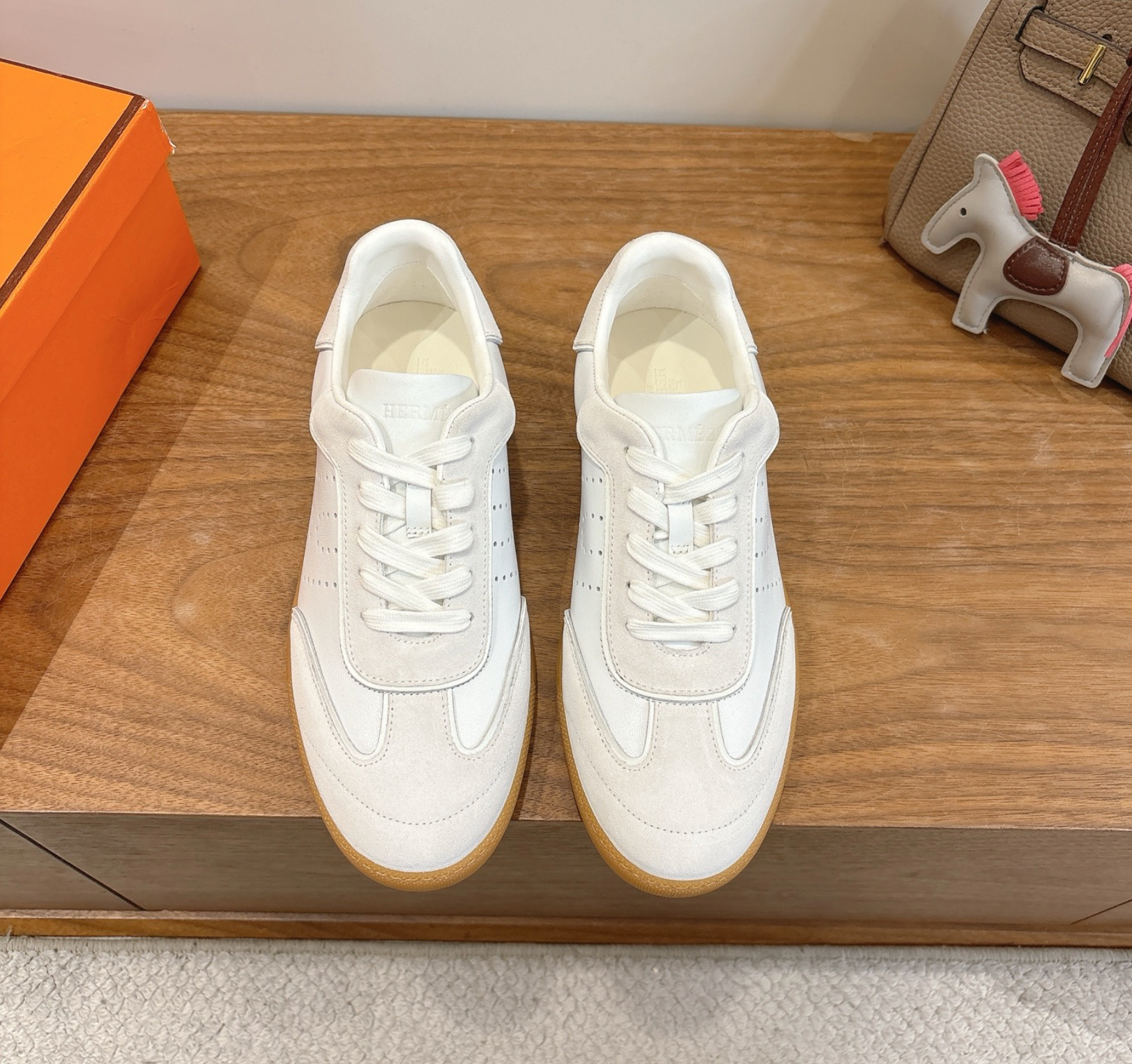Hermès White/Grey Match Sneaker