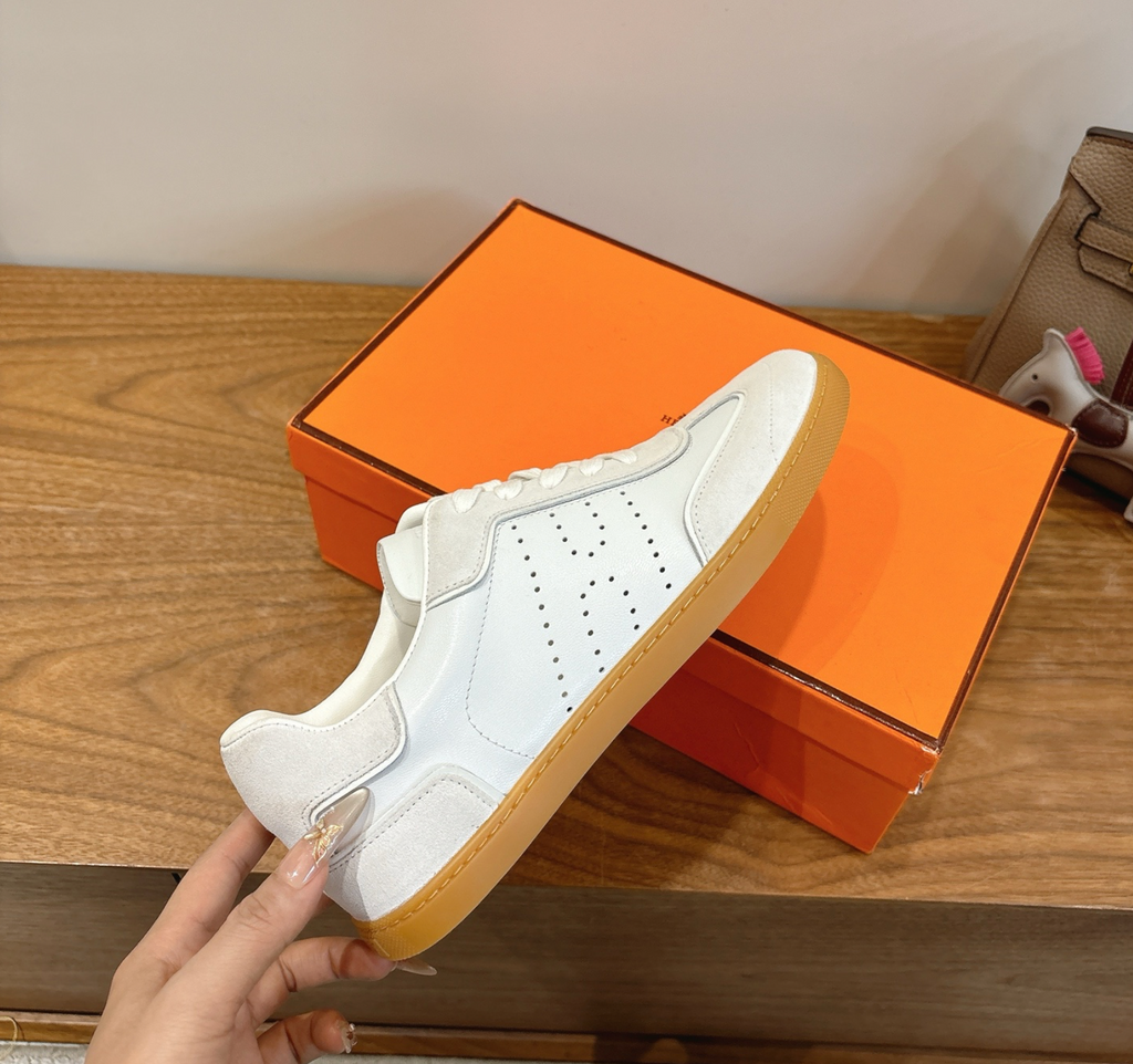 Hermès White/Grey Match Sneaker