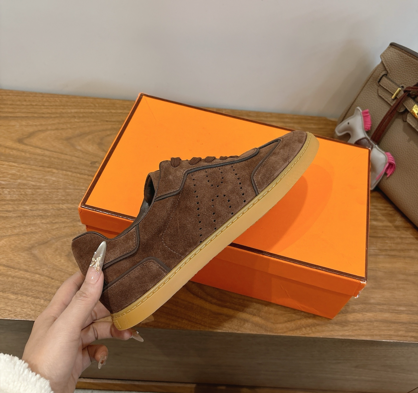 Hermès Mocha Match Sneaker