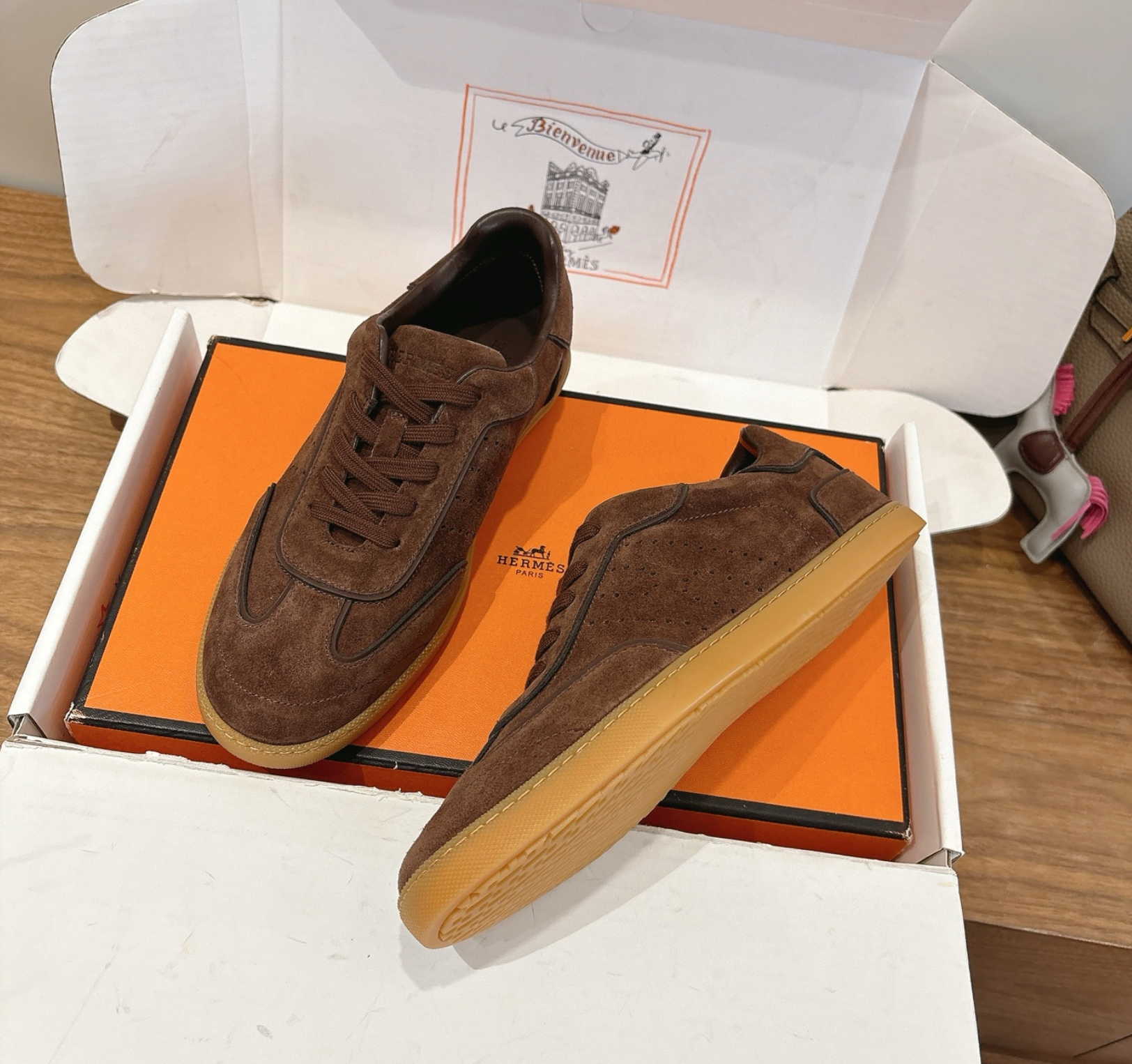 Hermès Mocha Match Sneaker
