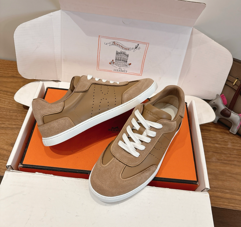 Hermès Light Brown Match Sneaker