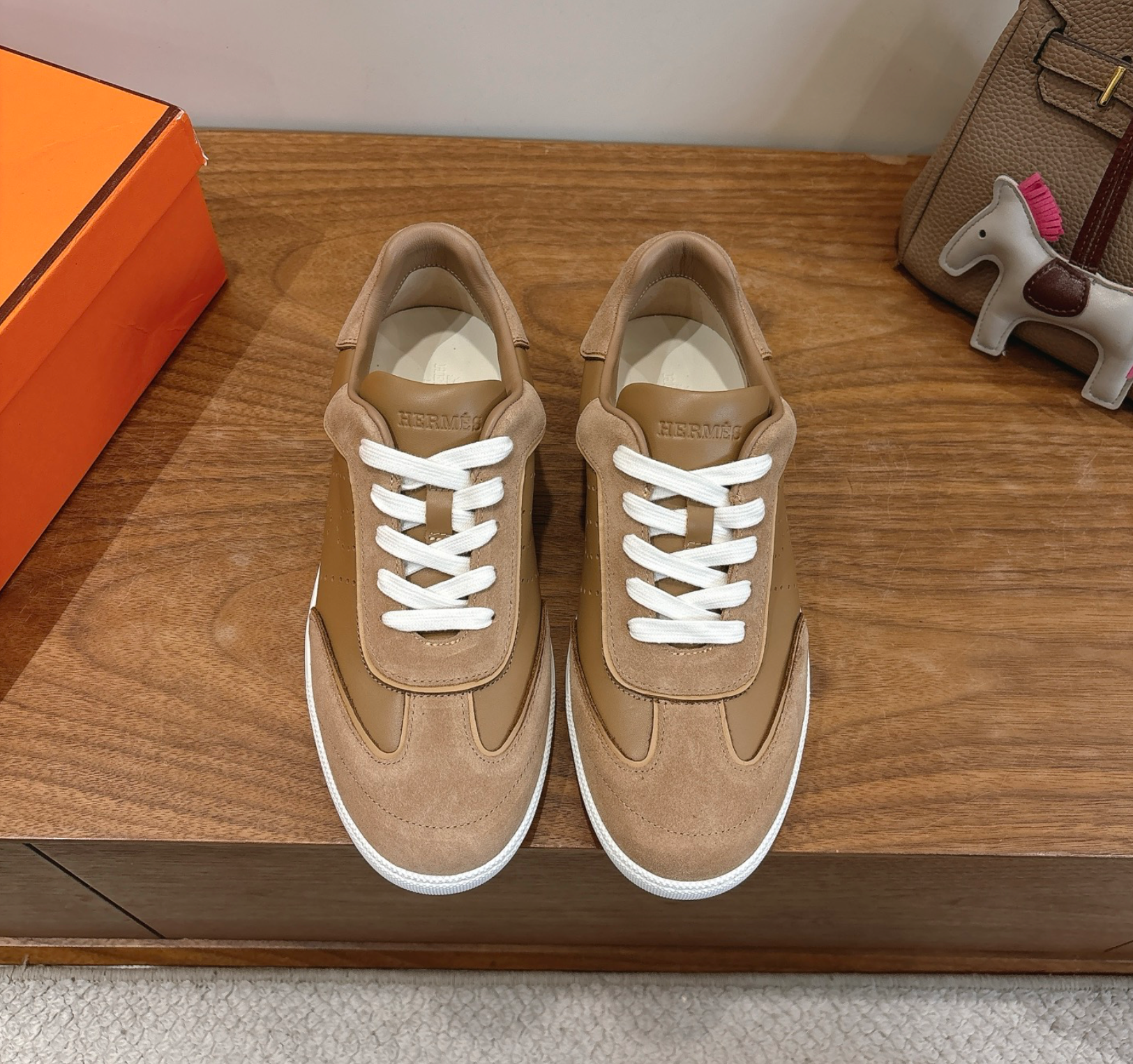 Hermès Light Brown Match Sneaker