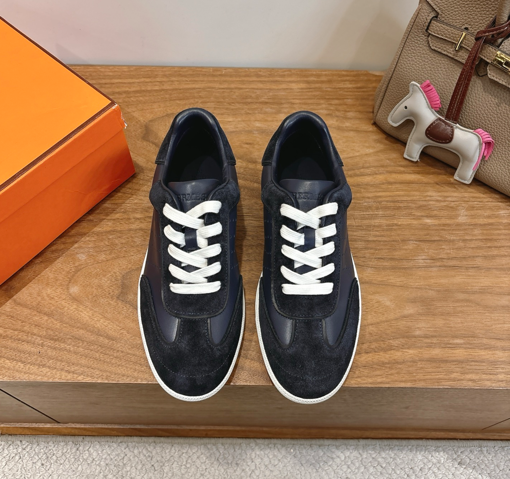 Hermès Black/Grey Match Sneaker