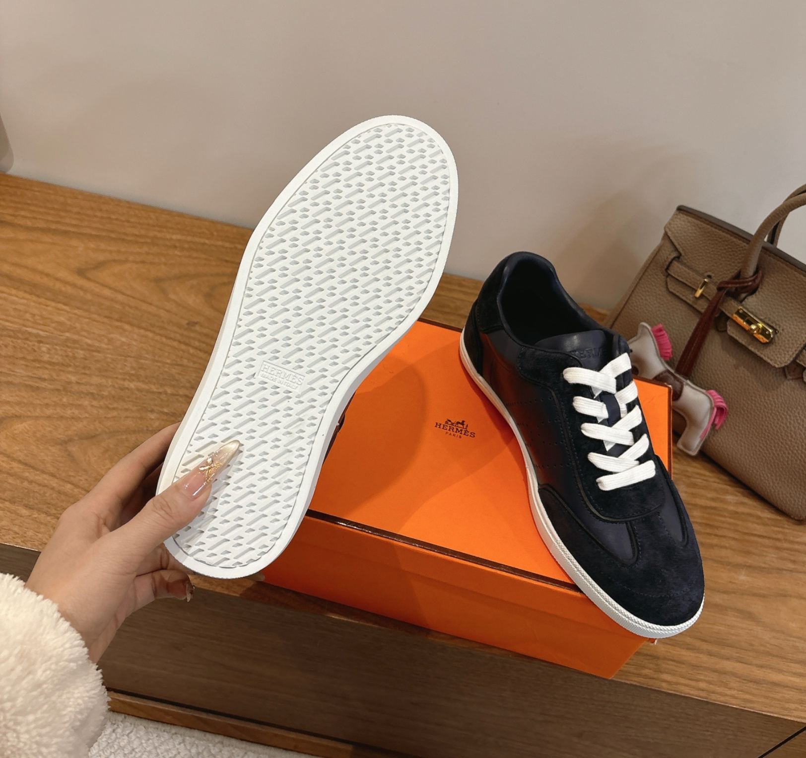 Hermès Navy Blue Match Sneaker