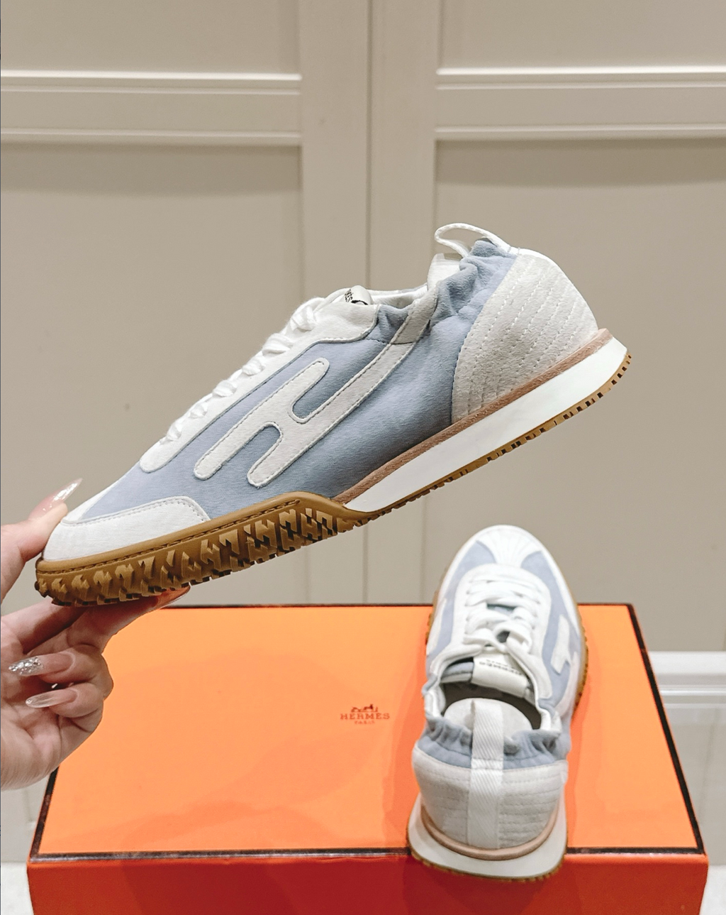 Hermès Jet Sky Blue Sneakers