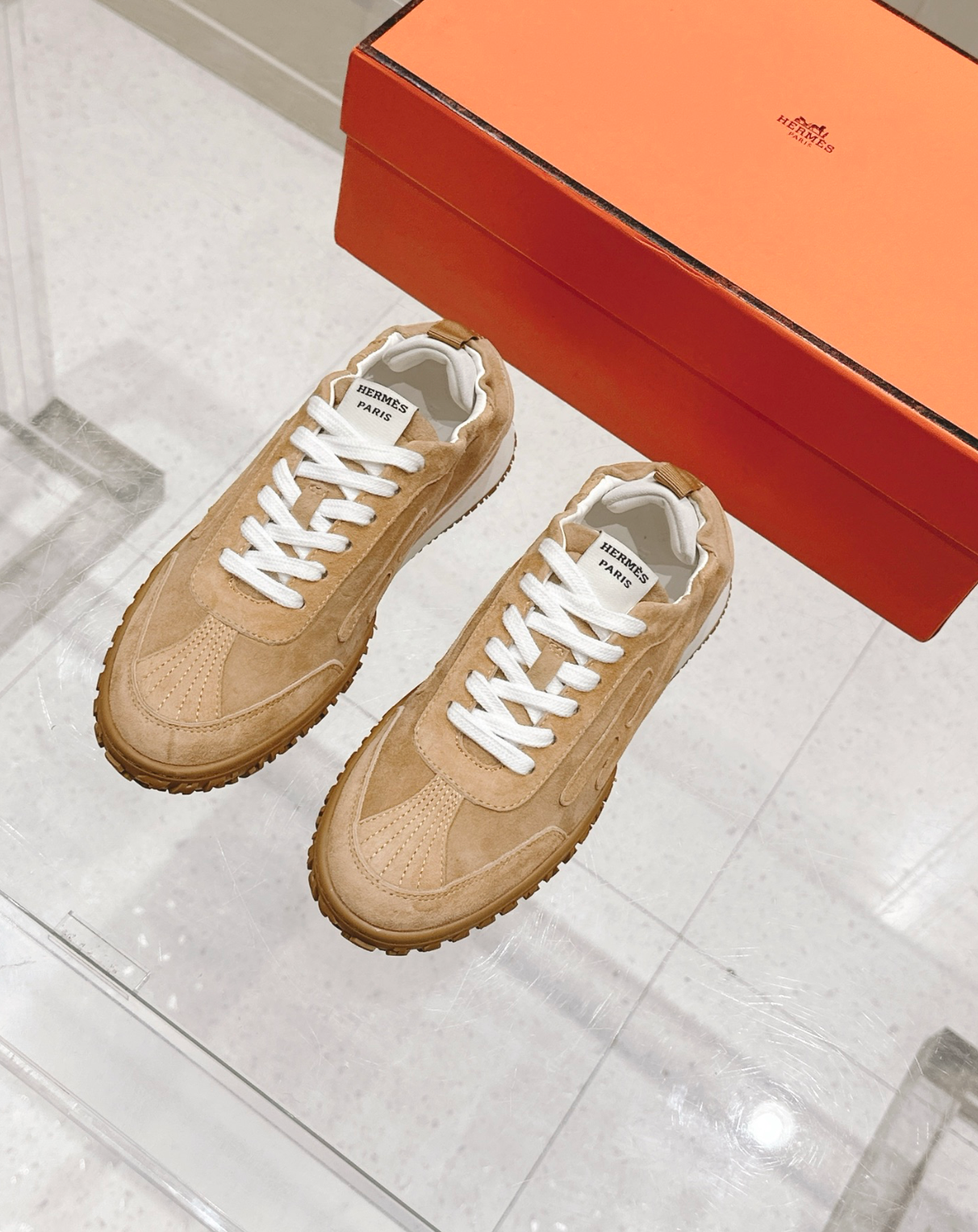 Hermès Jet Camel Sneakers