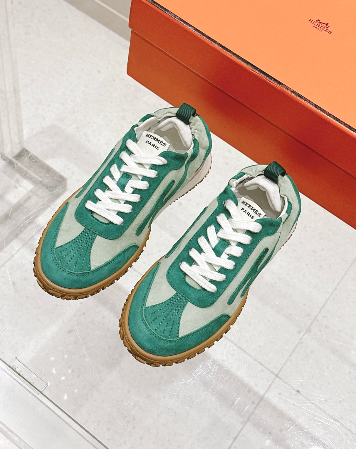 Hermès Jet Green Sneakers