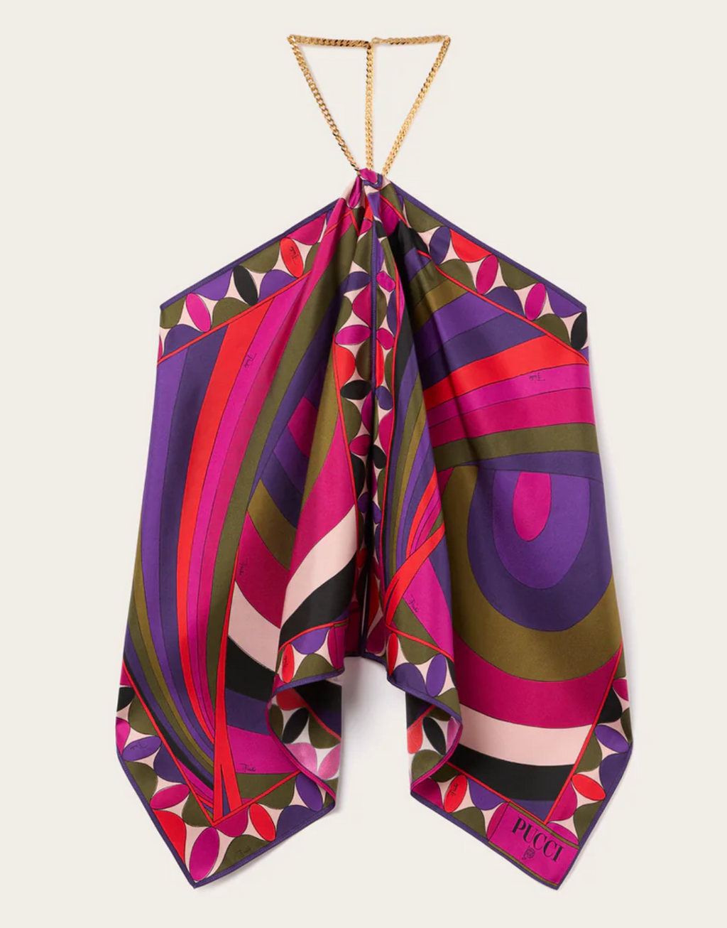 PUCCI IRIDE PRINT CHAIN TOP