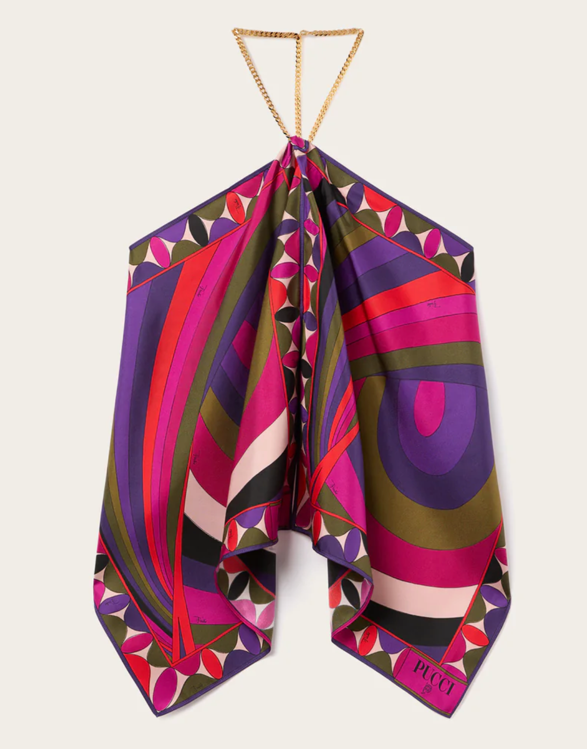 PUCCI IRIDE PRINT CHAIN TOP