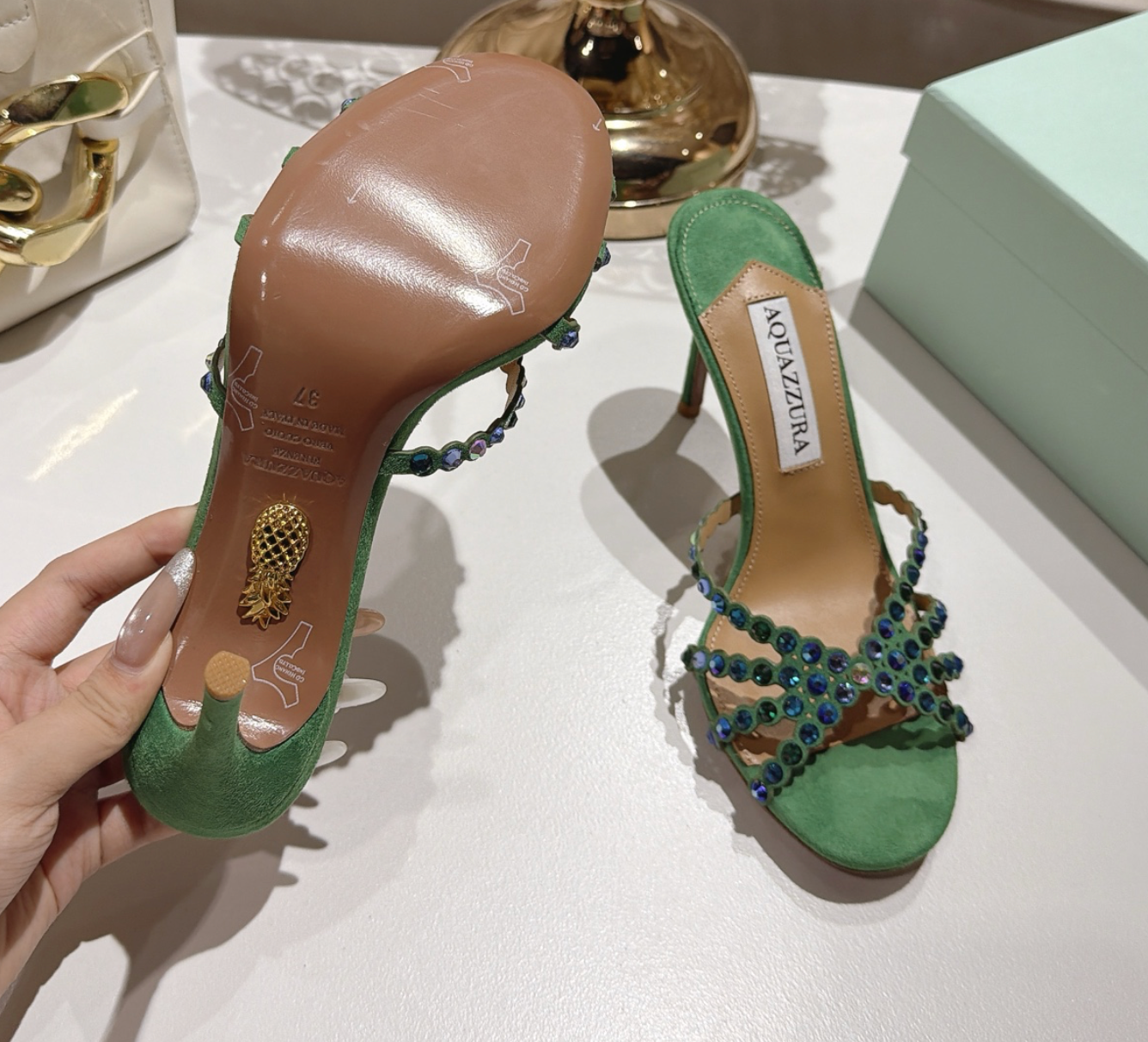 Tequila Mule Suede Green 85