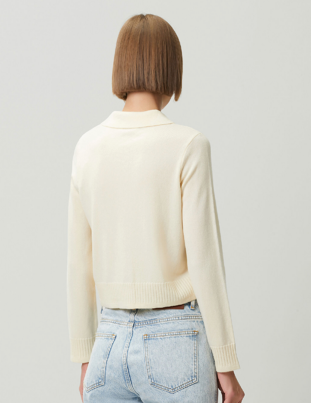 SANDRO CARDIGAN WITH SHIRT COLLAR