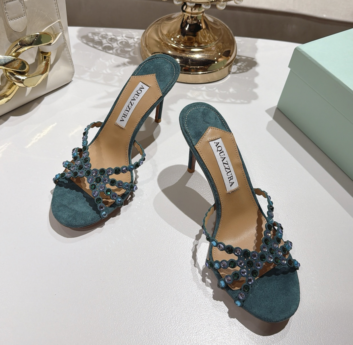 Tequila Mule Suede Aqua 85