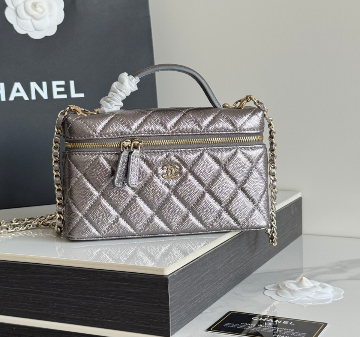  Chanel Top Handle Long Vanity Case