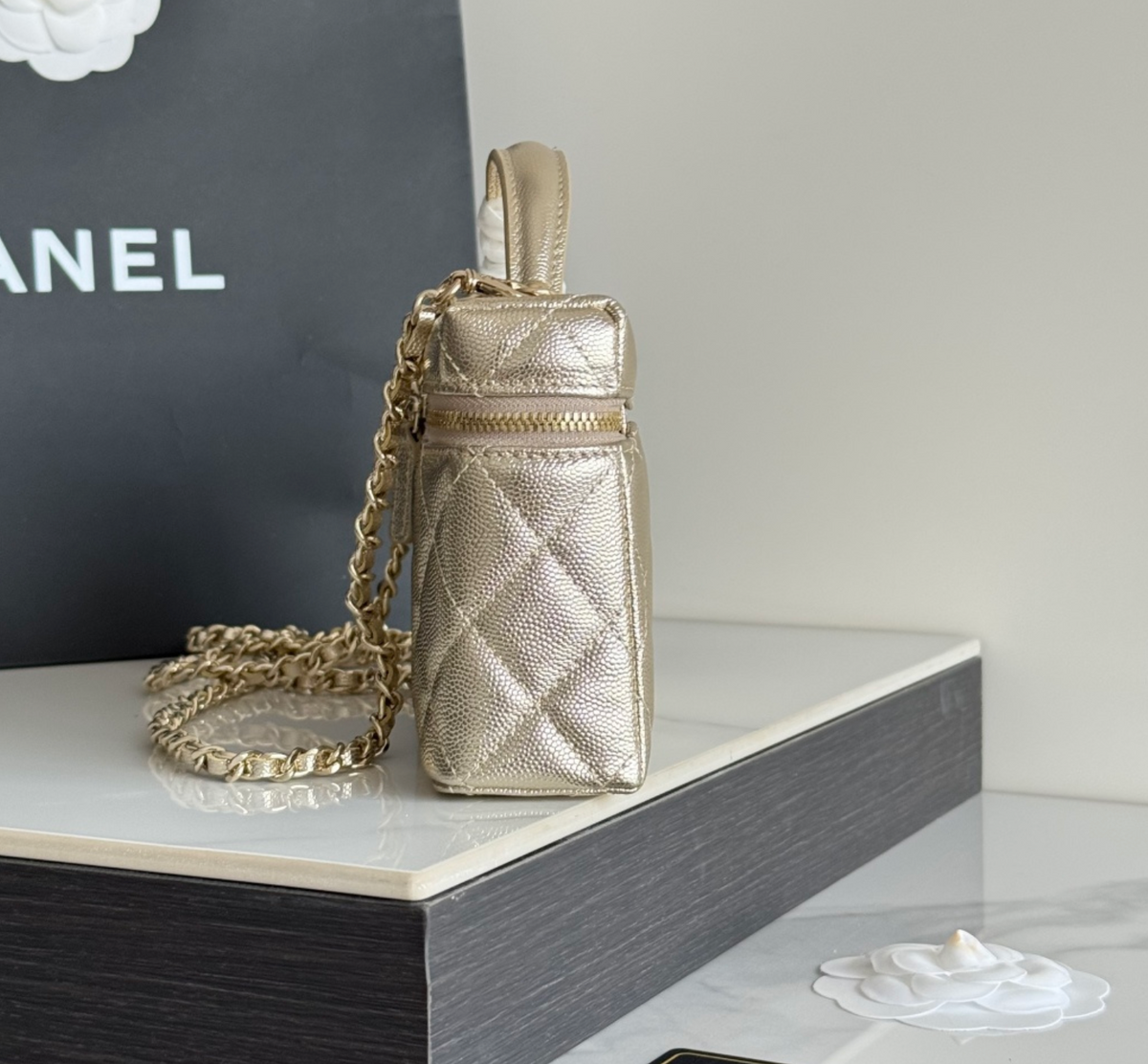  Chanel Top Handle Long Vanity Case