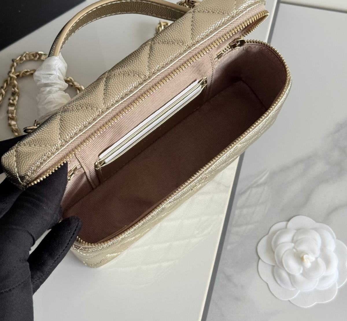  Chanel Top Handle Long Vanity Case