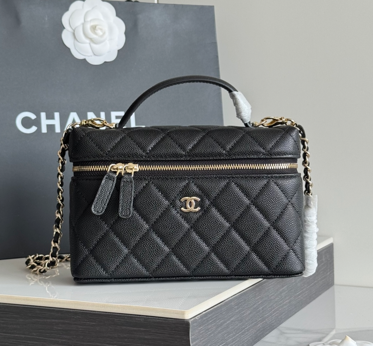  Chanel Top Handle Long Vanity Case