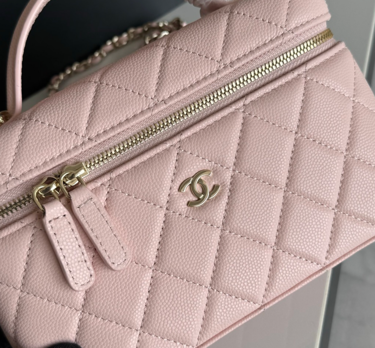  Chanel Top Handle Long Vanity Case