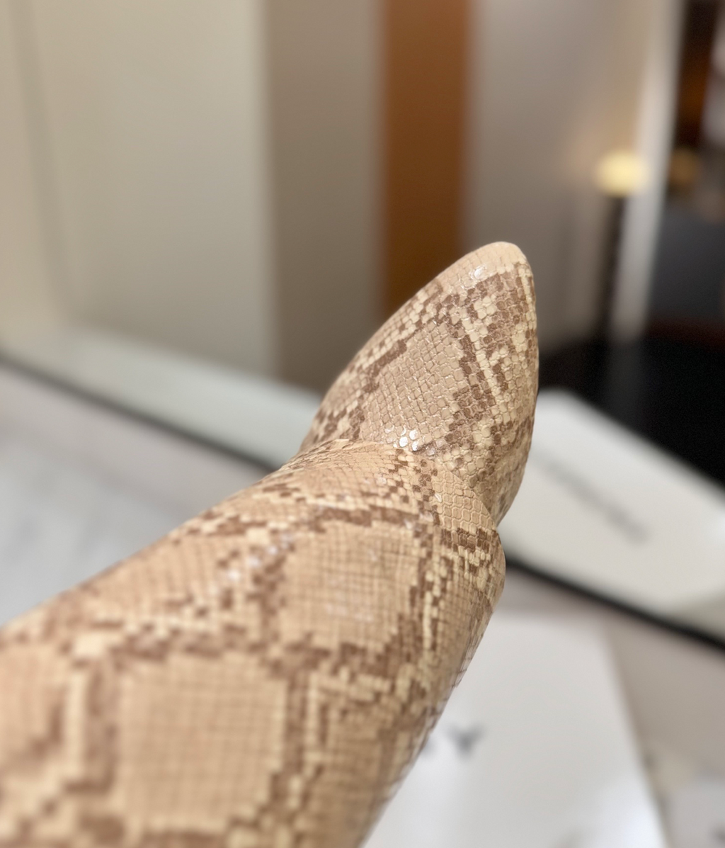 GIVENCHY Shark Lock Boots in Snakeskin