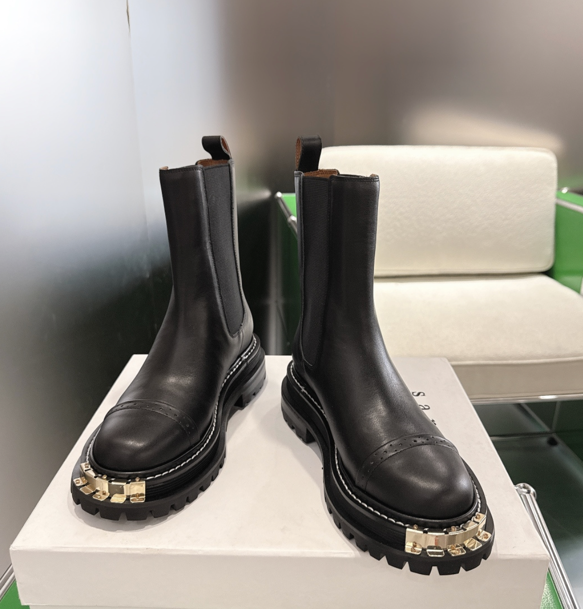 Sandro Ankle Boots with Notched Sole