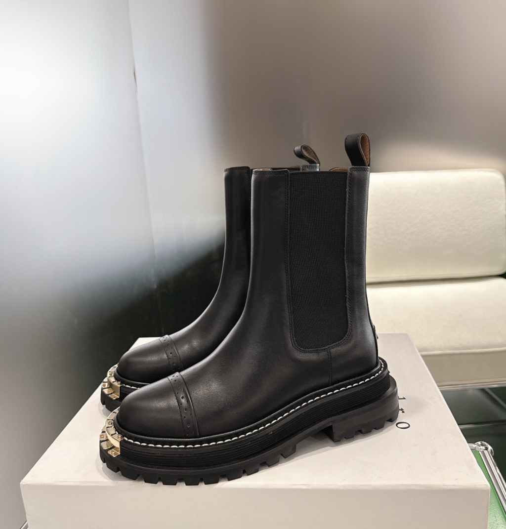 Sandro Ankle Boots with Notched Sole