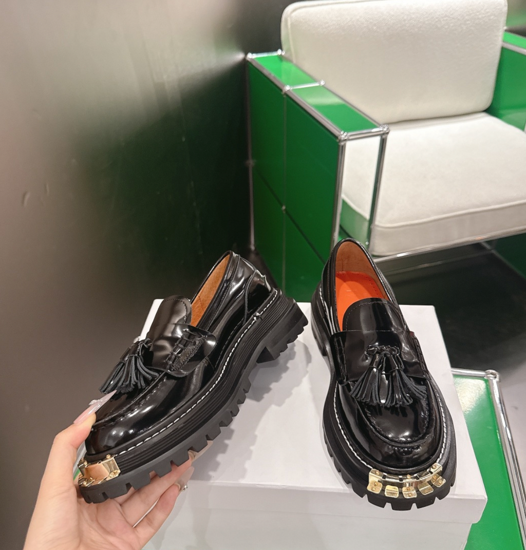 Sandro Tasseled Leather Loafers